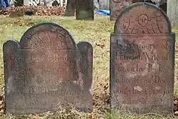 Winged skull & winged soul effigies, Morristown, NJ