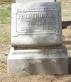 Grave-site of Frederick A. Tritle (1833–1906).