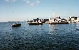 Cuban refugees at Pier B of the Truman Annex