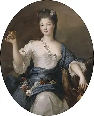 Charlotte Aglaé d'Orléans as Hebe, by Pierre Gobert