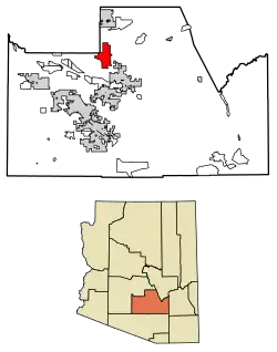 Location in Pinal County and Arizona