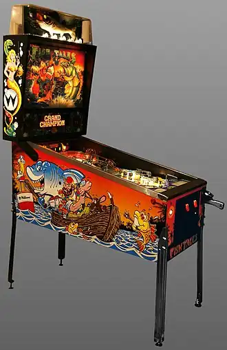 Fish Tales pinball machine cabinet
