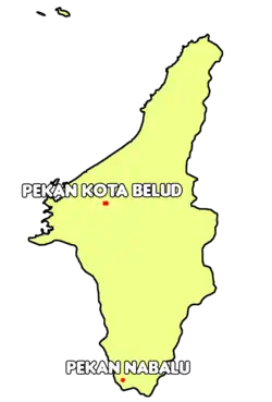 Location of Pekan Nabalu in Kota Belud District