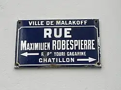 Maximilien-Robespierre Street in Malakoff, Hauts-de-Seine, France