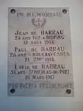 Commemorative plaque in this same chapel.