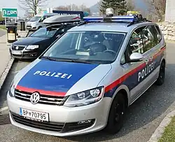 Mark 2 Sharan as a police vehicle in Austria