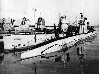 Polish M-class submarines in port