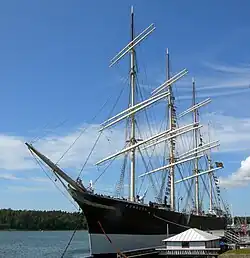 The museum ship Pommern at Västerhamn.