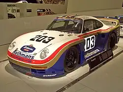 The Porsche 961 as now housed in the Porsche Museum