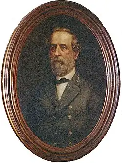 Robert E. Lee, circa 1865, oil painting, 68.6&nbsp;cm ×&nbsp;53.5&nbsp;cm (27.0&nbsp;in ×&nbsp;21.1&nbsp;in), Private collection