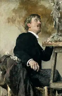 Portrait of the american sculptor John Severinus Conway