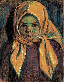 Girl with Yellow Scarf (1917)
