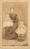 Portrait of Catharina Johanna Kikkert (1846-1886) with two children