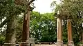 Pillars of the 1911 GPO, now displayed in the Kadoorie Farm and Botanic Garden