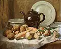 Brown Teapot and 'Pot au Feu', oil on canvas, 1935