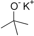 Skeletal formula of potassium tert-butoxide