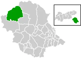 Location within Lienz district