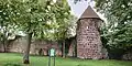 Medieval town wall with shot tower