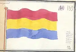 Tricolor flag proposed by Saryan