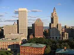 The structure features prominently in the Providence skyline