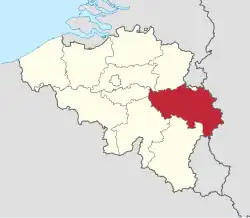 Location of Liège (French)