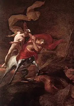 The Education of Achilles by Chiron by Pierre Paul Puget (circa 1690)