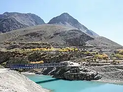 Bridge over the Tsarap at Purne, view from NW