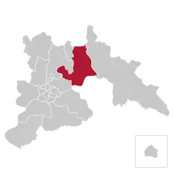 Location of Samsok-guyok within Pyongyang