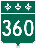 Route 360 marker