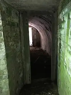 Inside the protective shelter of an E Pen at RAF Andreas (May, 2021).