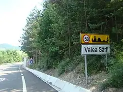 Entrance sign to the commune