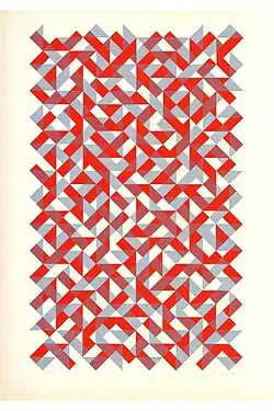 Radoslav Kratina, Composition I, serigraphy (1970)