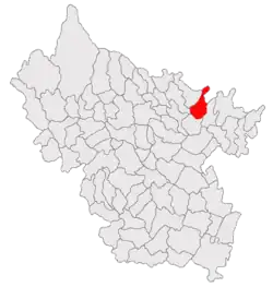 Location in Buzău County