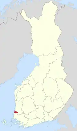 Location of Rauma in Finland