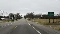 Signage looking north along M-49