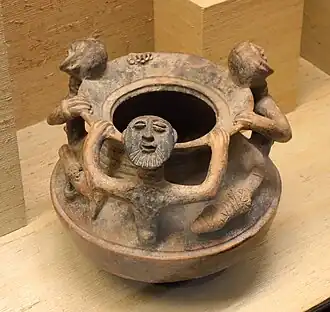 Terracotta receptacle for funeral donations from the tomb of King Prempeh I, Ashanti culture, Ghana