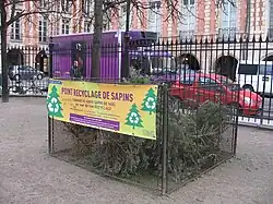 Christmas tree recycling point (point recyclage de sapins)