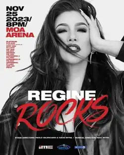 A poster of Regine Rocks, a concert by Regine Velasquez