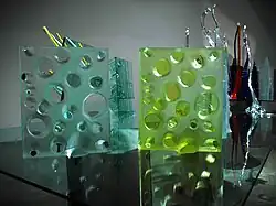 glass objects from the series Tavenice, 1995–1997