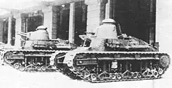 Otsu-Gata Sensha with a 6.5 mm Type 1 machine gun (closest)