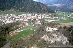 Rhäzüns Castle and Rhäzüns village