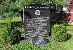 "Richmond High Forever" monument