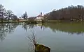 Boštanj Pond and St. Martin's Church