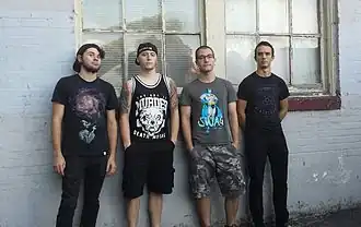 Rings of Saturn in 2013. From left to right: Joel Omans, Ian Bearer, Lucas Mann and Jesse Beahler.