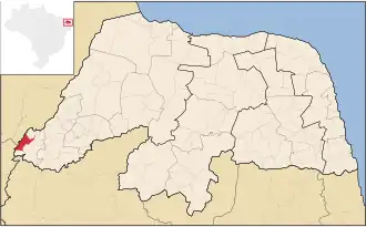 Location in the Rio Grande do Norte