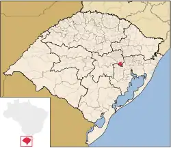 Location in Rio Grande do Sul, Brazil
