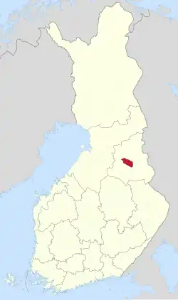 Location of Ristijärvi in Finland