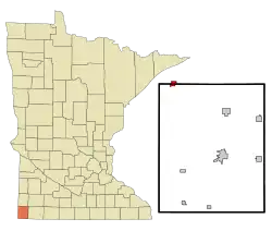 Location of Jasper, Minnesota