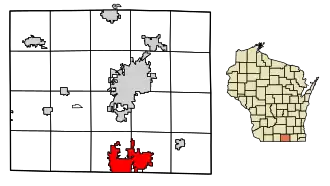 Location of Beloit in Rock County, Wisconsin