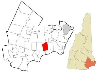Location in Rockingham County and the state of New Hampshire.